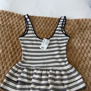 BRAND NEW H&M Striped Sleeveless Peplum Top